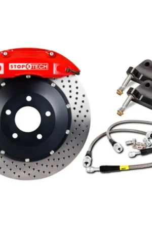 Wholesale StopTech 08-10 Audi S5 Front BBK w/ Red ST-60 Calipers Drilled 380x32m — PMD Premier Motoring Development