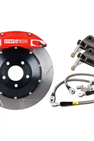 Affordable StopTech 00-05 Honda S2000 Front BBK w/Red ST-40 Calipers Slotted 355x — PMD Premier Motoring Development