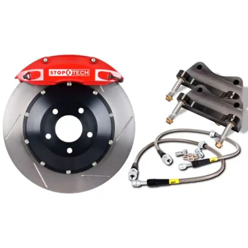 Affordable StopTech 00-05 Honda S2000 Front BBK w/Red ST-40 Calipers Slotted 355x — PMD Premier Motoring Development