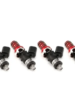Handmade Injector Dynamics ID1050 Injectors- 11mm Top Adapter (Red)- Denso Lower Cushions (Set Of 4)