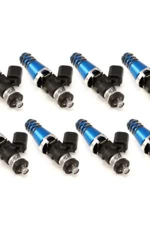 Exclusive Injector Dynamics ID1050X Injectors 11mm (Blue) Adaptor Tops Denso Lower Cushions (Set of 8)