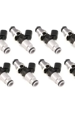 Injector Dynamics 1340cc Injector - 60mm Length - 14mm Grey Top - Blue Bottom Adaptor (Set of 8) Hot Deal