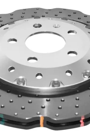 Latest DBA 2014+ Audi RS Q3 Front 5000 Series Cross Drilled & Dimpled Rotor w/Clear Anodized Hat