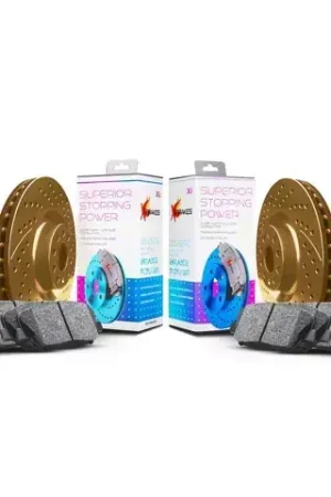 Xbrakes Xi Series Brake Rotor and Pad Kit; Front and Rear; Gold Trusted Brand