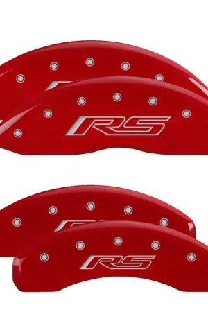 MGP Brake Caliper Covers with RS Logo; Red; Front and Rear Today Only