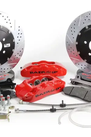 Baer Pro+ Front Big Brake Kit with 14-Inch Rotors; Red Calipers Hot Deal