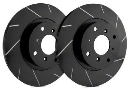 SP Performance Slotted Rotors with Black ZRC Coating; Front Pair Limited Time