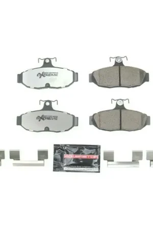 Authentic PowerStop Z26 Street Performance Carbon-Fiber Ceramic Brake Pads; Rear Pair