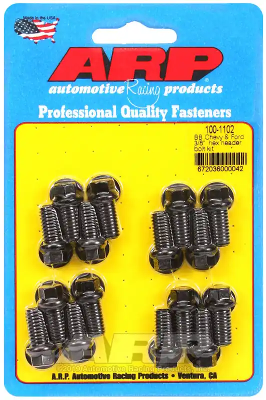 While Supplies Last ARP Big Block Chevy & Ford 3/8in Hex Header Bolt Kit — PMD Premier Motoring Development
