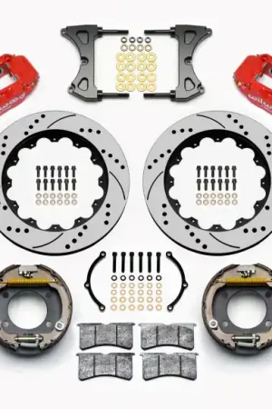 Wilwood Narrow Superlite 4R Rear P-Brk Kit 14.00in Drill Red Strange E — PMD Premier Motoring Development Worldwide Shipping