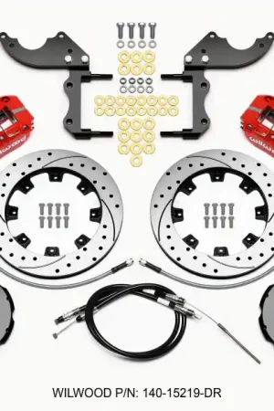 Wilwood Dynapro Radial4 / MC4 Rear Kit 12.19 Drilled Red 2014-2015 Min — PMD Premier Motoring Development Low Price