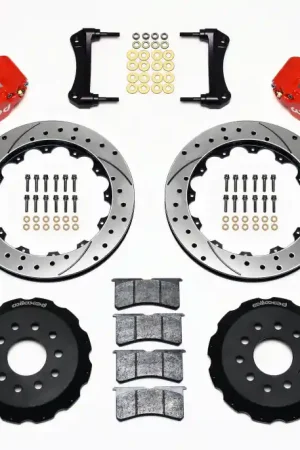 Wilwood Narrow Superlite 6R Front Hat Kit 12.88in Drill Red 88-93 Corv — PMD Premier Motoring Development New Arrival