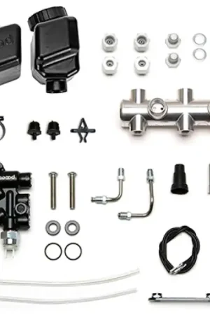 Wilwood Remote Tandem M/C Kit w/Bracket and Valve - 1in Bore Burnished — PMD Premier Motoring Development Professional Grade