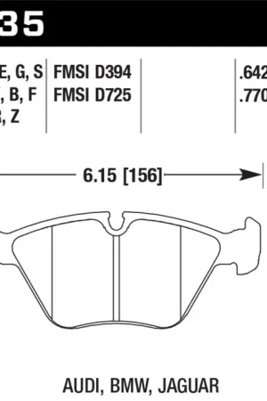 Top Pick Hawk 1997 BMW E36 M3 Blue 9012 Race Front Brake Pads — PMD Premier Motoring Development