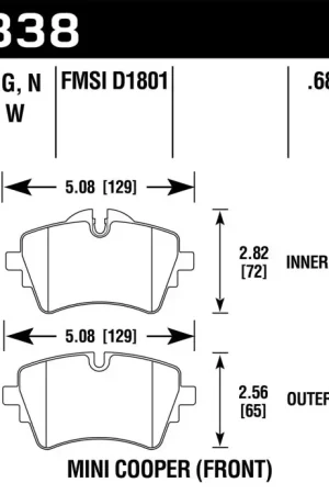Affordable Hawk 14-17 Mini Cooper S HPS 5.0 Front Brake Pads — PMD Premier Motoring Development