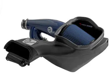aFe 17-24 Ford F-150 Track Series Blue Kevlar Carbon Fiber C/A Intake System w/Black Pro 5R Filter - 57-10031RL Special Discount