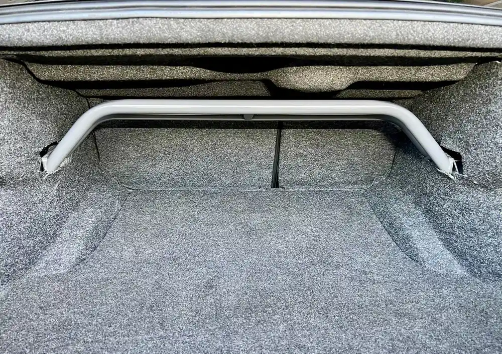 Arched 2-Point Rear Shock Tower Brace; Flat Black Best Choice