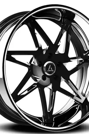 Holiday Sale 19" Artis Forged Wheels Nirvana Black Face with Chrome Window and Chrome Lip Rims