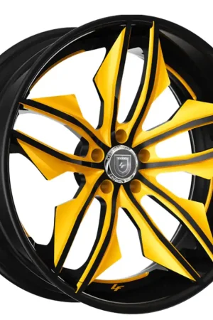 20" Lexani Forged Wheels LZ-754 Fuse Yellow Face with Black Accents and Lip Rims No Minimum Order