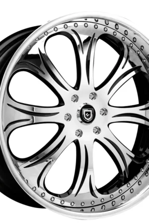 Instant Buy 22" Lexani Forged Wheels LF-719 Chrome with Black Accents Rims