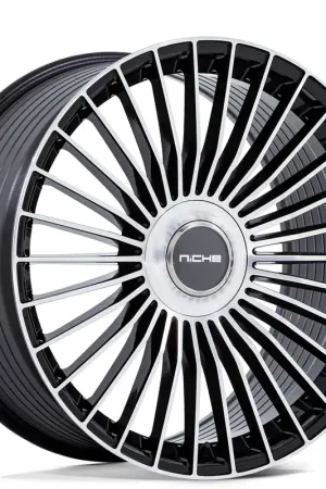 Final Sale 24" Niche Wheels NC282 Serene Gloss Black with Machined Face Flow Formed Rims