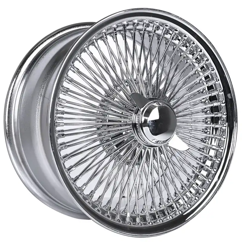 Viral 16x7" LA Wire Wheels FWD 100-Spoke Straight Lace Chrome Rims