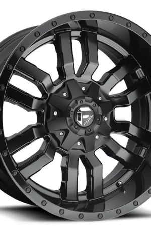 17" Fuel Wheels D596 Sledge Matte Black with Gloss Black Lip Off-Road Rims Final Sale