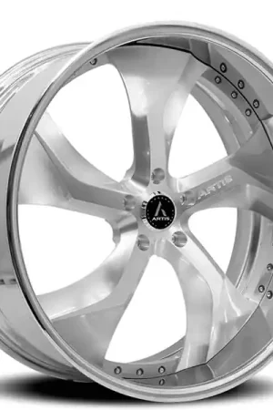 26" Artis Forged Wheels Bully Brushed Silver Face with Chrome Lip Rims Next Day Delivery