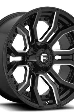 22" Fuel Wheels D711 Rage Gloss Black Milled Off-Road Rims Original