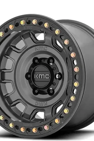 17" KMC Wheels KM236 Tank Beadlock Anthracite Off-Road Rims Time-Limited