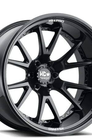 17" Luxxx HD Wheels LHD PRO1 Matte Black Face with Gloss Black Lip Off-Road Rims Original
