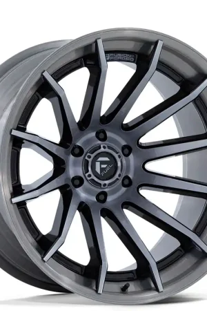 Trending 20" Fuel Wheels FC403 Burn Gloss Black with Brushed Dark Tinted Clear Face and Lip Off-Road Fusion Forged Rims