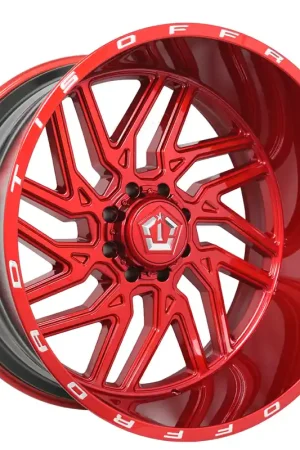 Grab Now 22" TIS Wheels 544BM Custom Gloss Red Off-Road Rims