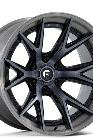 Shop Now 24" Fuel Wheels FC402 Catalyst Gloss Black with Brushed Dark Tinted Clear Face and Lip Off-Road Fusion forged Rims