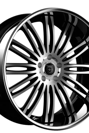 26" Lexani Forged Wheels LF-758 Bison Black Machined Face with SS Lip Rims Bulk Order