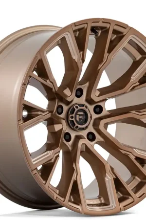 22" Fuel Wheels D850 Rebar 5 Platinum Bronze Milled Off-Road Rims Free Returns