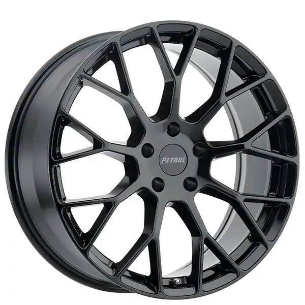 15" Petrol Wheels P2B Gloss Black Rims Trending