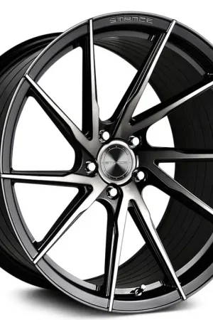 19" Stance Wheels SF01 Gloss Black Tinted Face True Directional Flow Formed Rims Free Delivery