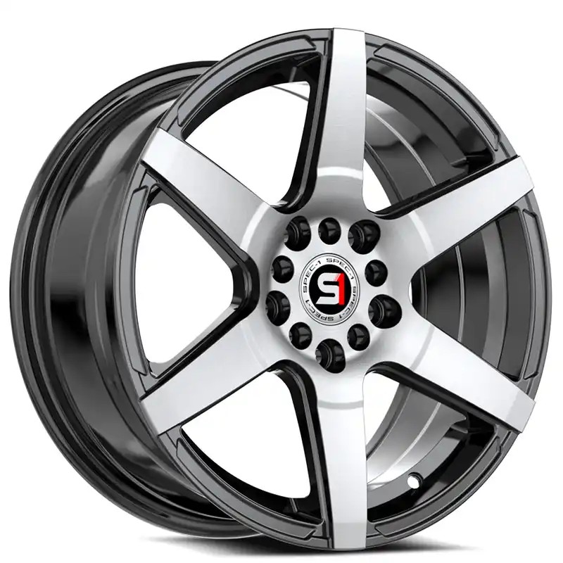 Must Have 16" SPEC-1 Wheels SPT-34 Gloss Black with Machined Rims