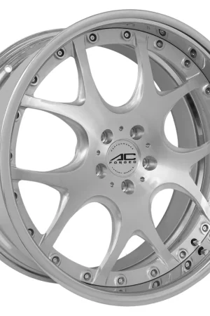 19" AC Forged Wheels ACF912 Brushed Face with Chrome Lip Three Piece Rims Exclusive