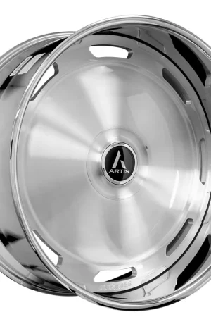19" Artis Forged Wheels Triumph Brushed Face with Chrome Lip XL Floating Cap Rims Top Pick