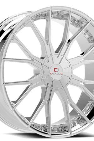 20" Cavallo Wheels CLV-36 Nano Chrome Rims Money Back Guarantee