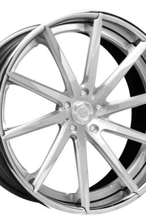 Flash Sale 20" Lexani Forged Wheels LZ-101 Brushed Silver Face with Chrome Lip Rims