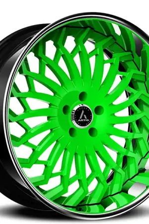 24" Artis Forged Wheels Spartacus Custom Color Matching Face with Chrome Lip Rims Exclusive