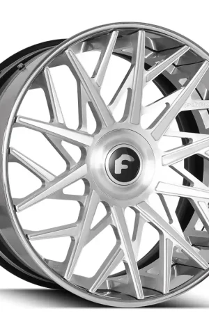 22" Forgiato Wheels Blocco-ECL Brushed Silver with Chrome Lip and Black Inner Forged Rims Buy Today
