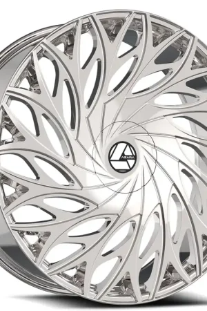 22x8.5" Azara Wheels AZA-525 Nano Chrome Rims Budget