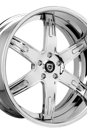 24" Lexani Forged Wheels LF-725 Aqua Chrome with Crystal Inserts Rims Grab Now