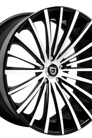 26" Lexani Forged Wheels LZ-722 Gloss Black with White Face Rims Best Choice