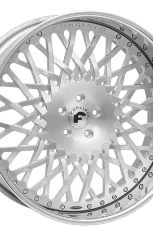 Best Price 24x9/10" Forgiato Tessutto Brushed Face with Chrome Lip 3-Piece Forged Wheels (5x120/114/127, +0/7mm)