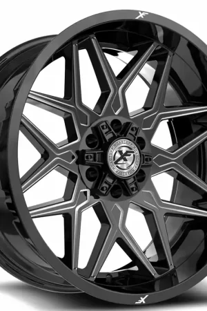 17" XF Off-Road Wheels XF-238 Gloss Black Milled Rims Buy Online
